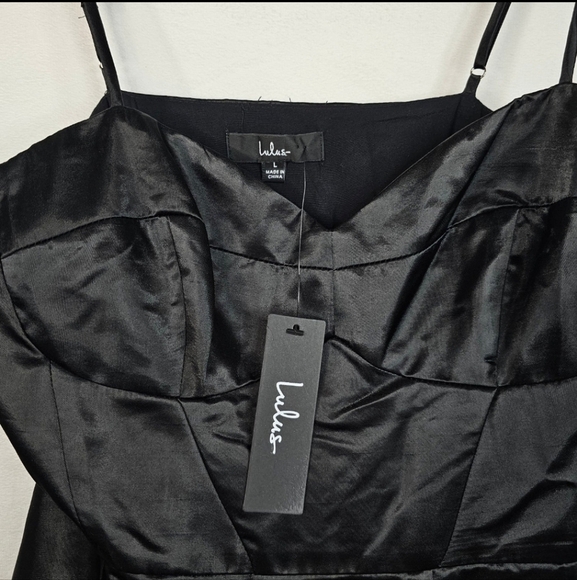 Lulus black A line formal dress sz L NWT - Picture 4 of 9